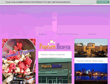 Tablet Screenshot of popcornheaven.com
